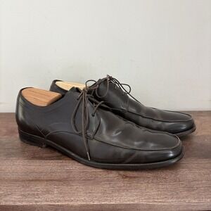 Tod's Tods Mens Brown Leather Derby Oxford Shoes Lace Up Italy Sz 10 UK 11.5 US